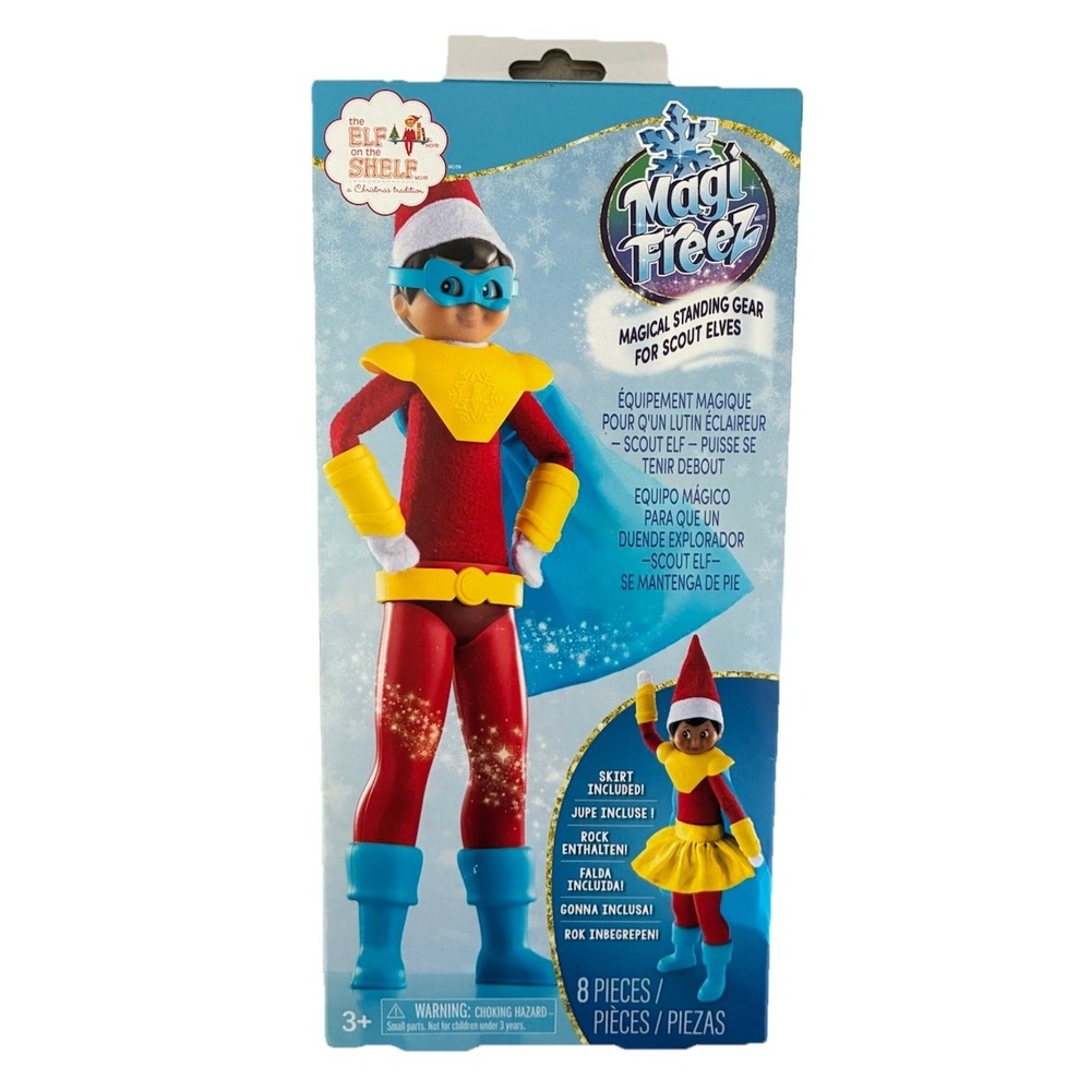 ELF ON THE SHELF POWER HERO MAGI FREEZ SCOUT ELVES STANDING GEAR 8 PC NEW